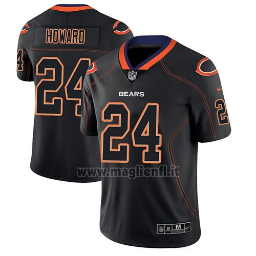 Maglia NFL Limited Chicago Bears Jordan Howard Nero Color Rush 2018 Lights Out